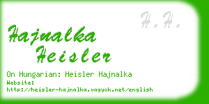 hajnalka heisler business card